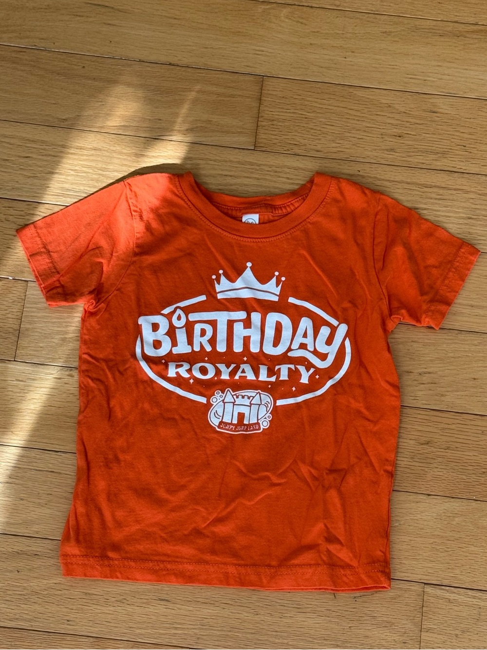 Birthday Royalty Orange Kids Tee Size 4